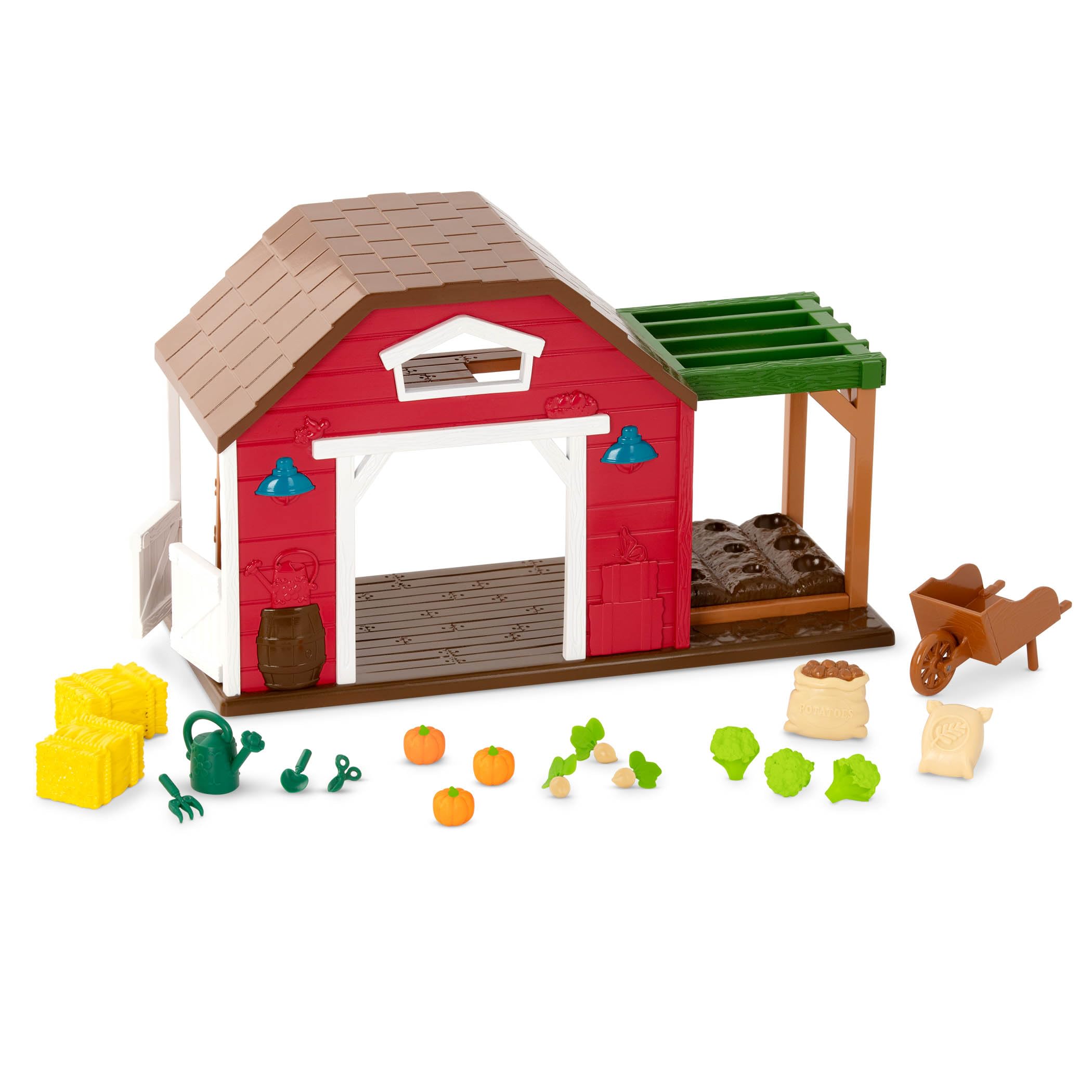 Amazon.com: Li'l Woodzeez – Happy Harvest Farm Playset – 20 Pcs